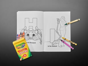 Demo Shot of the Crayola Crayons - Rainbow 8 Pack with Coloring Book.