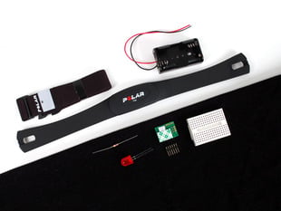 Heart Rate Educational Starter Pack with Polar Wireless Sensors and various electronic components