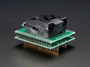 Angled shot of SMT Test Socket - TQFP-44 Breakout.