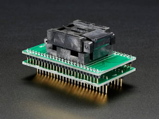 Angled shot of SMT Test Socket - TQFP-48 Breakout.