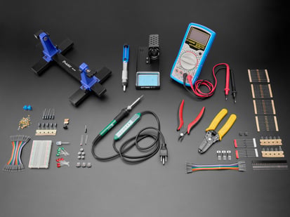 Ladyada's Electronics Toolkit - Collection of many electronic hand tools and soldering equipment