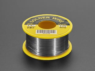 Angled shot of solder spool.