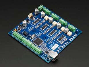 Angled shot of a TinyG CNC Controller Board v8. 