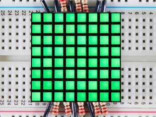 1.2" 8x8 Matrix Square Pixel - Pure Green.