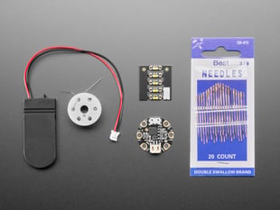 A collection of electronic parts included in the starter pack.