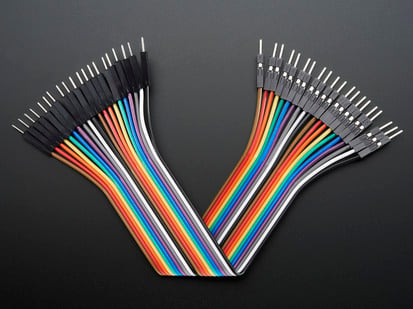 Premium Male/Male Jumper Wires - 20 x 6" (150mm) - Premium Male/Male Jumper Wires - 20 x 6 (150mm) folded over