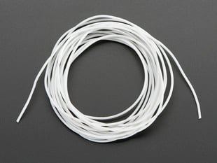 Bundle of white, silicone cover, stranded-core wire.