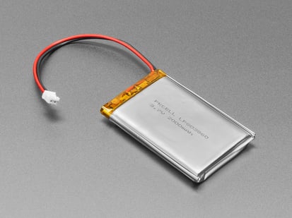 Lithium Ion Battery - 3.7V 2000mAh - Lithium Ion Polymer Battery 3.7v 2000mAh with JST 2-PH connector
