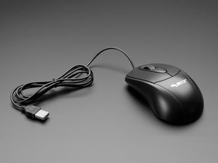 Angled Shot of the USB Wired Mouse - Two Buttons plus Wheel