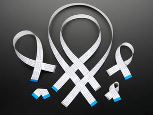Top view of Flex Cable for Raspberry Pi Camera or Display — Various Sizes.