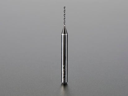 Carbide PCB Drill Bit - 0.7mm - PCB drill bit standing up.