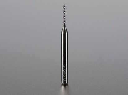 Carbide PCB Drill Bit - 0.9mm - PCB drill bit standing up.