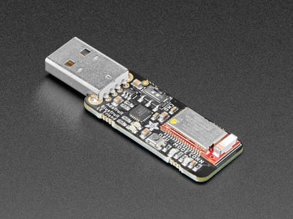 Bluefruit LE Friend - Bluetooth® Low Energy 4.0 - nRF5182 - v3.0 - Angled shot of Bluetooth programmer.