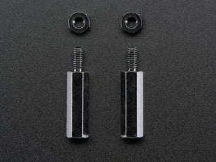 Top view of Brass M2.5 Standoffs for Pi HATs 