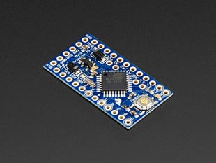 blue, rectangle-shaped Arduino microcontroller