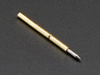 Pogo Pins "Needle Head" (10 pack) - P75-B1 - P75-B1 - Angled shot of single Pogo Pin - Needle Head.