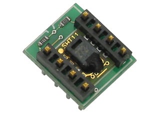 SHT11 Temp and humidity Breakout board with headers attached.