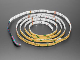 LED strip coiled in a circle.