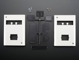 Top view of a dissembled White Enclosure for Arduino.