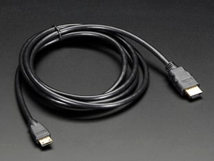 Coiled bundle of HDMI extension cable.