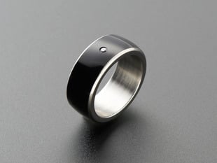 Black resin and metal ring