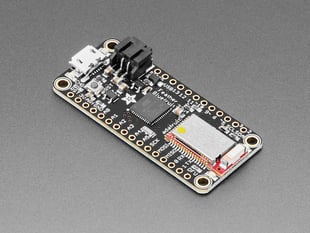 Angled shot of rectangular microcontroller.
