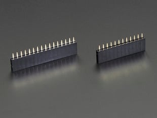Angled shot of a Header Kit for Feather - 12-pin and 16-pin Female Header Set. 