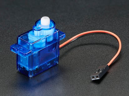 DC Motor in Micro Servo Body - DC Motor in Micro Servo Body and 0.1" power cable