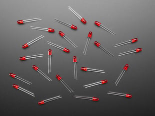 Top Down Shot of the Diffused Red 5mm LED (25 pack).