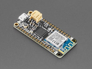 Angled shot of rectangular microcontroller.