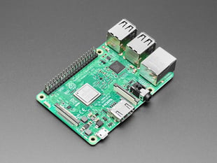 Angled shot of Raspberry Pi 3 - Model B.