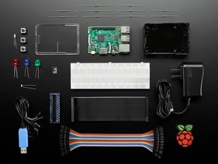 A collection of electronic parts included in kit.
