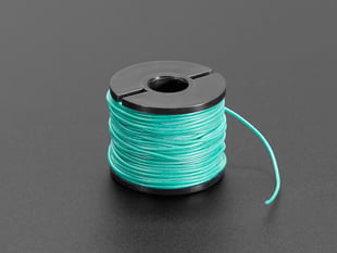 A spool of sea green AWG wire.