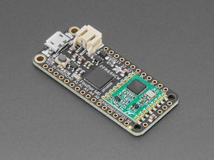 Angled shot of rectangular microcontroller.