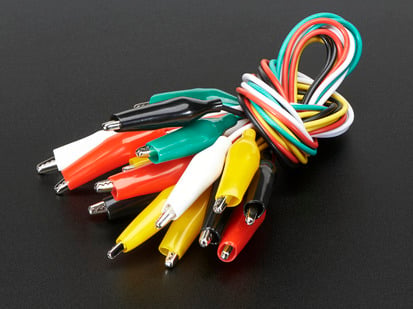 Large Alligator Clip Test Lead (set of 10) - Bundle of Large Alligator Clip Test Leads