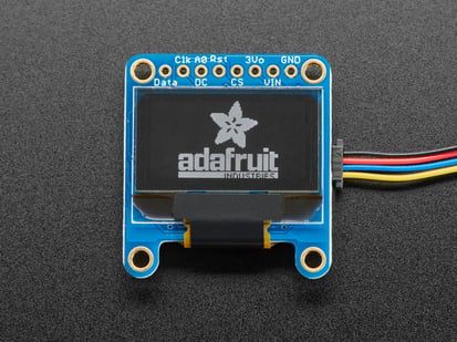 Monochrome 0.96" 128x64 OLED Graphic Display - STEMMA QT - Monochrome 0.96" OLED module with Adafruit logo