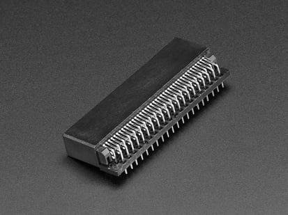 2x40 Right Angle Edge Connector for micro:bit - Angled shot of a 2x40 Right Angle Edge Connector for micro:bit. 