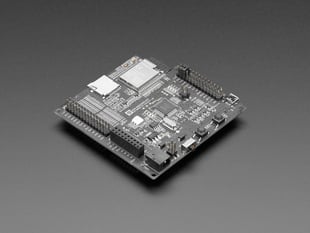 Angled shot of a back square board. 