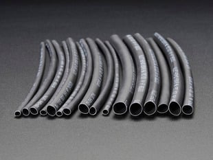 close up of ends of various small heat shink tubes