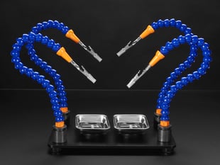 Hobby Creek Mag Hand Professional Workstation with four arms and two tins.
