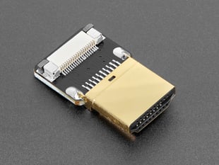 Angled Shot of the DIY HDMI Cable Parts - Straight HDMI Plug Adapter.