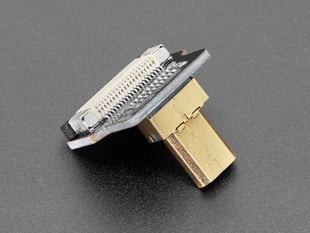 Angled Shot (1) of the DIY HDMI Cable Parts - Right Angle (R Bend) Micro HDMI Plug