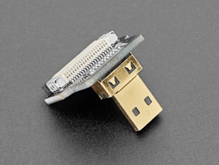Angled Shot (1) of the DIY HDMI Cable Parts - Right Angle (L Bend) Micro HDMI Plug