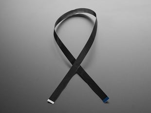 50 centimeter long, black, short ribbon cable crossed like a bowtie.