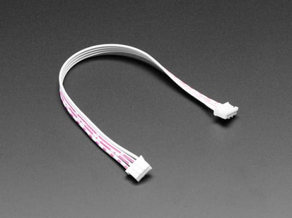 STEMMA Cable - 4 Pin JST-PH 2mm Cable–Female/Female - 150mm/6" Long - Angled shot of 150mm/6" long 4-Pin JST-PH Cable