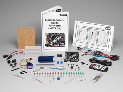 Adafruit MetroX Classic Kit - Experimentation Kit for Metro 328 - Adafruit MetroX Classic Kit - Experimentation Kit for Metro 328 with lots of components, and booklet