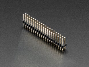 Angled shot of a 2x20 plug header.