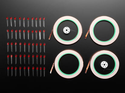 E-Textiles Class Kit - E-Textiles Class Kit contents include 4x Copper Foil Tape with Conductive Adhesive - 6mm x 15 meter roll
2x Stainless Thin Conductive Thread - 2 ply - 23 meter/76 ft
2x Diffused Red 5mm LED (25 pack)