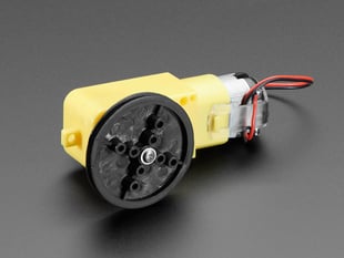 TT Motor Pulley installed on DC motor