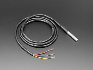 Angled Shot of the Waterproof 1-Wire DS18B20 Digital temperature sensor.